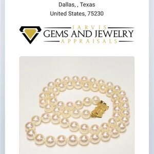 Mikimoto Cream Pearl Necklace with Gold Clasp